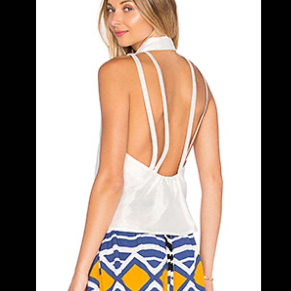 Vivian Chan (Revolve) Bryant Top Bridal White‎ NWT